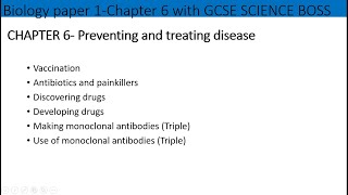 Biology paper 1 B6AQA Preventing and treating diseases Full chapter revision for GCSE in 15 mins [upl. by Arvell369]