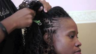 Sisterlocks tutorial Cascading pump hairstyle [upl. by Jola916]