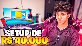 MEU SETUP GAMER DE R 40000 e CONFIGURAÇÕES DO JOGO ATUALIZADAS 2024 [upl. by Esened]