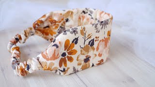 Simple Headband for Beginners  DIY Headband from Scrap Fabric [upl. by Bainter]