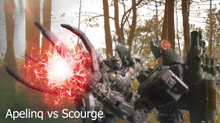 Scourge vs Apelinq Transformers rise of the beasts stop motion [upl. by Chadd]