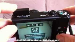 Canon PowerShot S110  Flash Light Placement [upl. by Anailil]