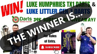 39K Subscriber Giveaway Winner of Luke Humphries and Luke Littler darts is [upl. by Nanfa]