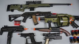 Nerf Gun M32 Grenade Launcher Toy Gun  AK47 Tactical Version Airsoft Realistic Toy Guns Collection [upl. by Ihtac]