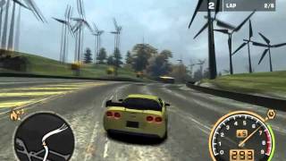 NFS MW Corvette Challenge Circuit Track Preview [upl. by Ylenats]