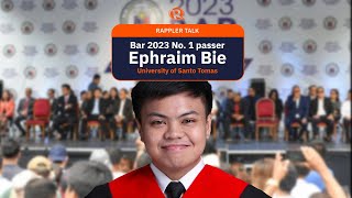 Rappler Talk In conversation with Ephraim Bie 2023 Bar topnotcher [upl. by Clarabelle351]