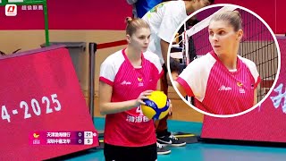 เฟสติโซว่า เกมแรกในลีคจีน vs เซินเจิ้น Irina Fetisova first match in china league 20242025 [upl. by Aneer]