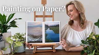 Can you Paint on Paper with Acrylic [upl. by Wanfried462]