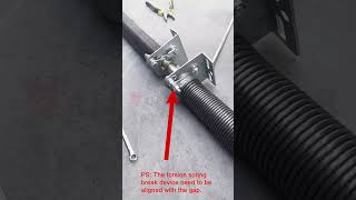 How to install the sectional garage door torsion spring break device [upl. by Amity]