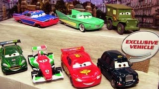 Disney Cars 2 Chauncy Fares Cab Lightning McQueen Flo British Ramone Francesco Bernoulli [upl. by Irtimed]