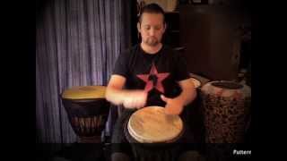 Djembe patterns for beginners  Patterns 1 to 6 [upl. by Ankeny]