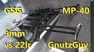 GSG MP40 9mm vs 22lr Comparison amp disassembly [upl. by Moskow]