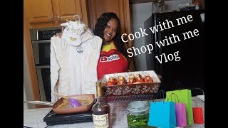 Cook with me Shop with me Vlog Hennessey garlic butter lobster tails [upl. by Asamot82]