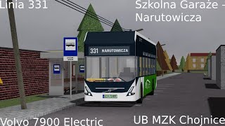 ROBLOX UB MZK Chojnice Volvo 7900 Electric Linia 331 Kier Narutowicza [upl. by Mcleroy]