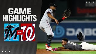 Marlins vs Nationals Game Highlights 91324  MLB Highlights [upl. by Arised23]