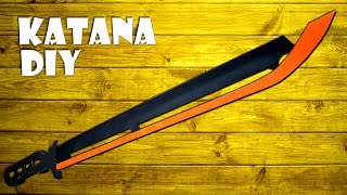 Katana Schwert selber machen Spielzeug aus Papier basteln  cyberpunk 2077 katana DIY craft 4K [upl. by Lael]