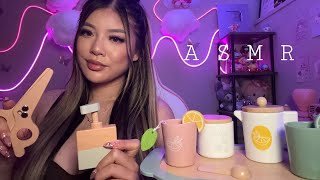 ASMR  Wooden Pampering🧴💄✂️ skincare makeup haircut layered sounds [upl. by Hanus878]