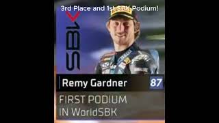 Remy Gardner 1st SBK Podium 3rd Place [upl. by Teryl443]