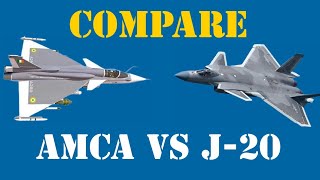 AMCA vs J20 Fighter Jets India vs China’s Stealth Power  2024 [upl. by Naujak]