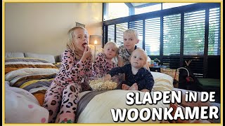 WE GAAN SLAPEN iN ONZE WOONKAMER 😴  Bellinga Vlog 2602 [upl. by Gardie645]