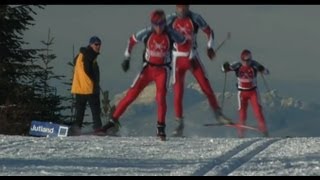 Nordic Skiing Technique Skating One Skate V2 [upl. by Gayleen231]