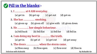 Fill in the blanks with correct form of verbs  Choose the correct form of verb  Fill in the blanks [upl. by Esereht]