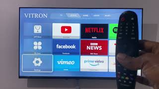 VITRON Smart TV How to Connect Setup to WiFi Network  Fix Check Network Connection 100 Works [upl. by Ahab]