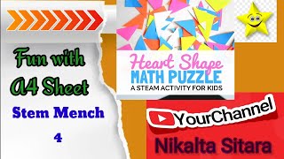 Stemmench 4।Fun with A4 Sheet।Mathematics Activity।Math Project।Math Puzzle।nikaltasitara123 [upl. by Nalloh]