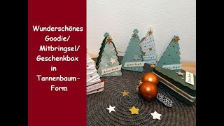 Wunderschönes GoodieMitbringselGeschenkbox in TannenbaumForm  Weihnachtslichter  Stampin´ Up® [upl. by Eleirbag]