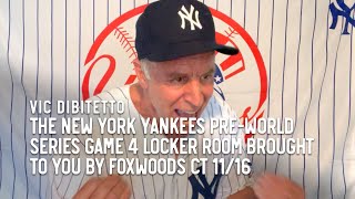 The New York Yankees PreWorld Series Game 4 Locker Room brought to you by Foxwoods CT 1116 [upl. by Relyhcs]