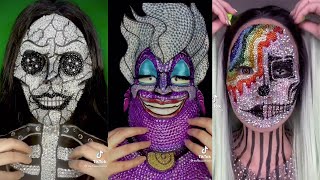 RHINESTONE MAKEUP REMOVAL  HALLOWEEN MAKEUP  ASMR [upl. by Lipfert]