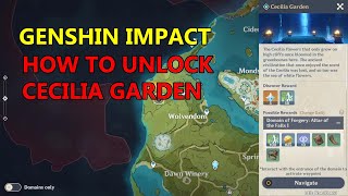 Genshin Impact Cecilia Garden Puzzle Solution  How to Unlock Domain [upl. by Ymia]