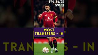 GW 12  Most TransferIn fantasypremierleague fpl shorts [upl. by Nayrb908]