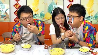 Prank HusbandGreedy Husband Steals Eggs Misses Out on Delicious Pork TrottersfunnycoupleTricky [upl. by Nashbar]