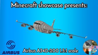 Minecraft Airbus A340200 showcase 151 scale [upl. by Joash]