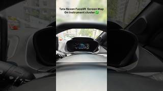 Tata Nexon Facelift Map on Instrument Cluster myank tatanexonfacelift tata instrumentcluster [upl. by Aphrodite]