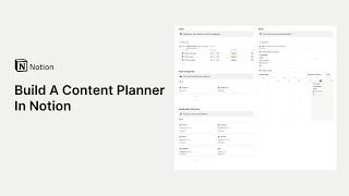 Build a Content Planner in Notion [upl. by Ahrens20]