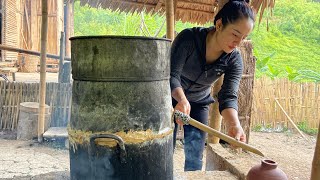 FULL VIDEO 15 days of fermentation distilling alcohol from corn and gardening  Anh Bushcraft [upl. by Anemaj157]