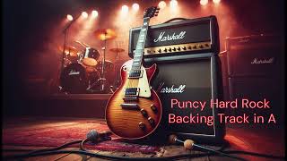 Punchy Hard Rock Guitar Backing Track in A [upl. by Annasus368]