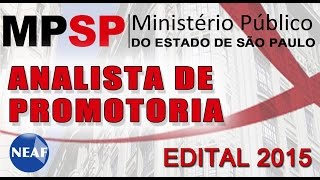 Análise do edital Analista de Promotoria 2015 MPSP [upl. by Ansela]