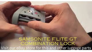 How to set Samsonite Flite GT Combination Lock [upl. by Crofton]