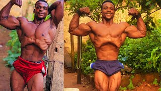 African Bodybuilder Muscle Madness  Majester De la Sap [upl. by Akinuahs321]