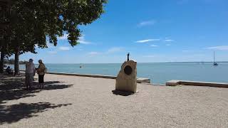 Balatonfüred  walk on Tagore walkway  Balaton 2022  Hungary 4k Ultra HD 60fps [upl. by Biancha180]