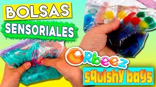 Bolsas SENSORIALES y cartuchera LÍQUIDA  SQUISHY Sensory Bags Orbeez Lava Lamp Glitter [upl. by Lekim438]