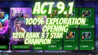 Act 91 100 Exploration Rewards Opening 12TH Rank 3 7 Star Champion [upl. by Eahsat]