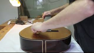 French polishing Cedar Top guitar [upl. by Lunt]