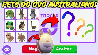 TROCANDO TODOS OS PETS DO OVO AUSTRALIANO AUSSIE EGG Adopt Me [upl. by Colton891]