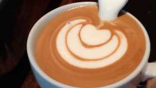 How to make Latte Art The Basics in Slow Motion by Barista Dritan Alsela [upl. by Inahet373]