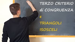 Triangoli TERZO criterio di congruenza Nei triangoli isosceli altezzamedianabisettrice [upl. by Atina]