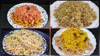 5 நிமிடத்தில் 4 விதமான One Pot Rice 5 Easy One Pot Recipes with in 5min onepotrice lunchboxrecipe [upl. by Ima]